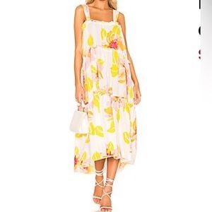 Free People Moonshine Midi Dress in Neutral Size XS